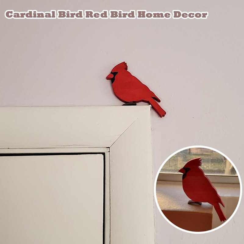 الاصطناعي الأحمر الكاردينال الطيور سطح المكتب زخرفة الإبداعية الطيور تمثال ديكور للمنزل داخلي الإبداعية سطح المكتب الديكور الفن الدعائم