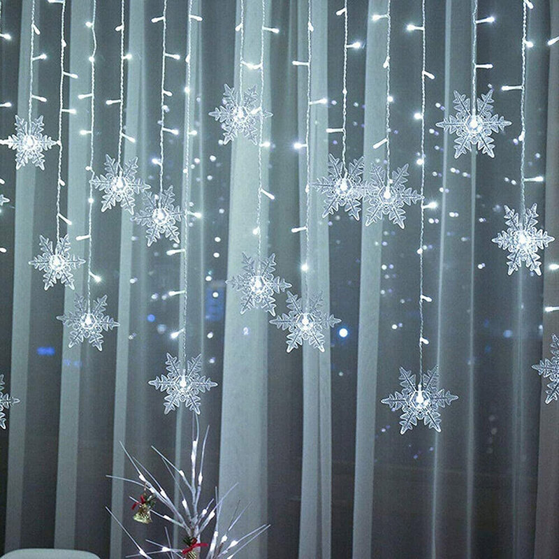 8 طرق LED الستار جارلاند الجنية ضوء فسطون السنة الجديدة جارلاند ضوء سلسلة لشجرة عيد الميلاد حفل زفاف الديكور 4 متر