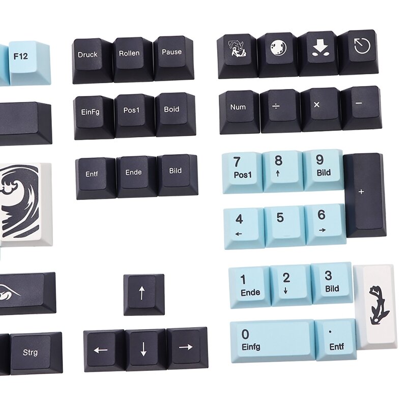 غطاء مفاتيح Mizu Keycap de ISO تصميم PBT ألمانيا مفاتيح MX تبديل لوحة مفاتيح الألعاب الميكانيكية غطاء مفتاح Cherry الشخصي