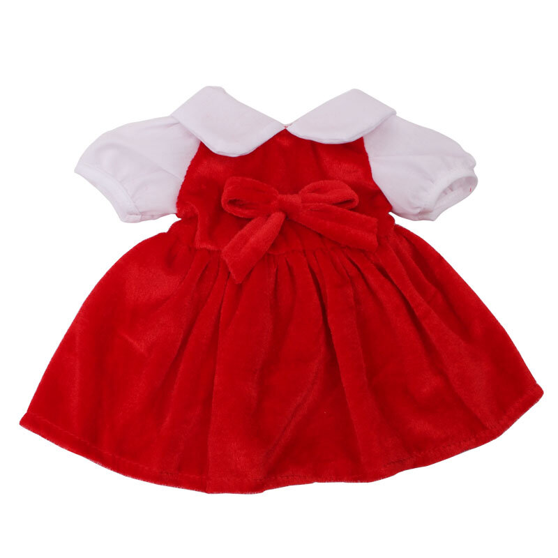 18 بوصة الفتيات دمية اللباس الأمريكية الوليد جميل الأحمر المخملية تنورة الطفل لعب صالح 43 سنتيمتر الطفل دمى c690
