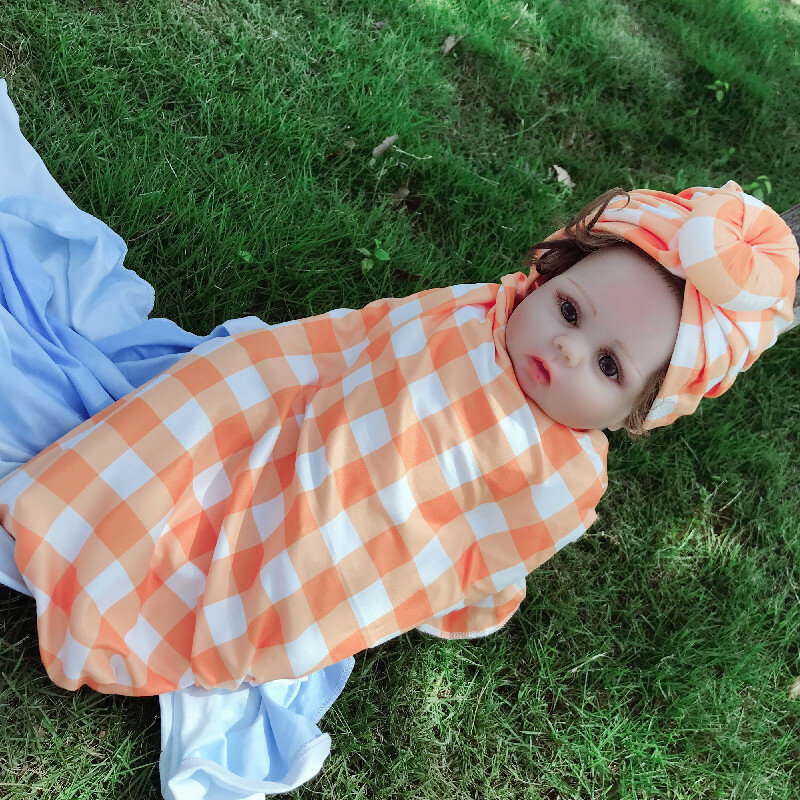 بوريتو الطفل بطانية الدقيق التورتيا قماط بطانية النوم قماط التفاف قبعة