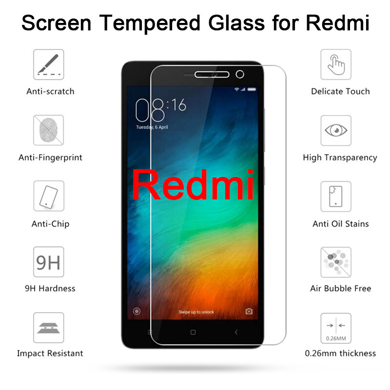 9H الصلب الزجاج المقسى واقية ل شاومي Redmi 4X 4 برو 4X 4A 5A 6A HD تشديد حامي الشاشة ل Redmi برو 2 3 برو 3S