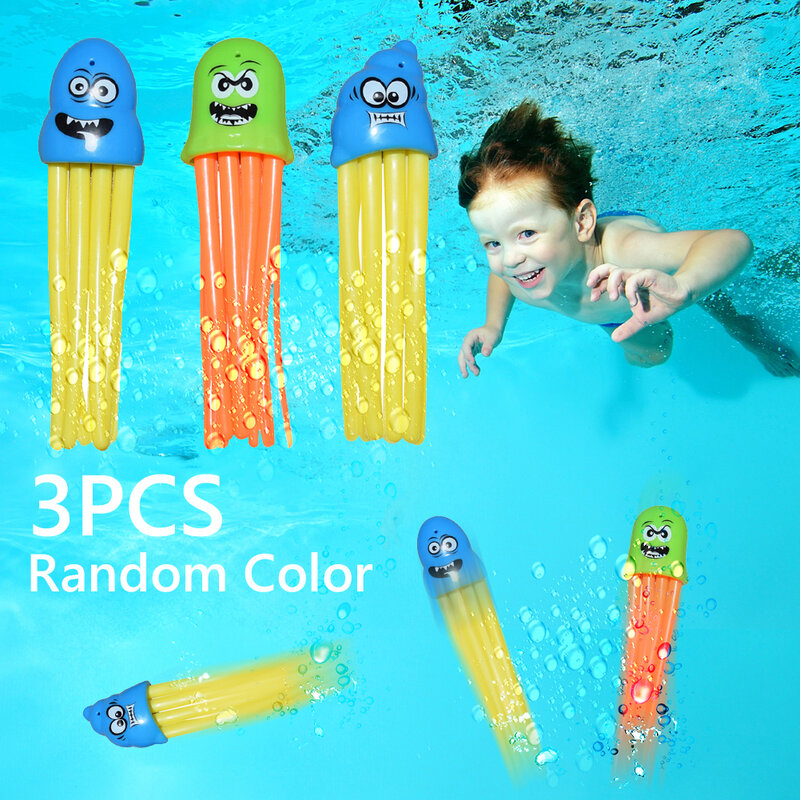 أطفال النباتات لعبة رياضية حمام سباحة Octopus شكل الغوص التدريب لعب الأطفال الصيف اللعب الهدايا لون عشوائي 3 قطعة