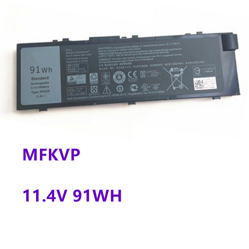 MFKVP GR5D3 0RDYCT T05W1 بطارية كمبيوتر محمول لديل الدقة 7510 7520 7710 7720 M7710 M7510 سلسلة MFKVP 11.4V 91Wh