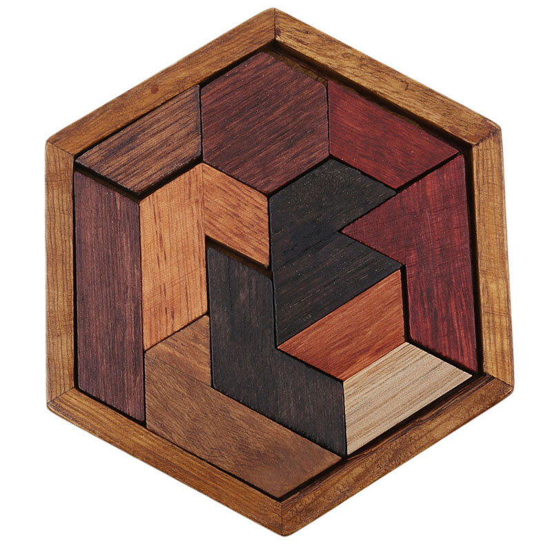 لوحة تانجرام خشبية للأطفال ، أحجية خشبية ذات شكل هندسي ، ألعاب تعليمية للأطفال