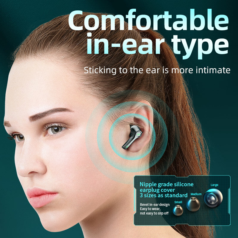 سماعات رأس للألعاب TWS بلوتوث 5.0 سماعات 28ms سماعات لاسلكية رياضية إلغاء الضوضاء سماعات الأذن مع الميكروفونات