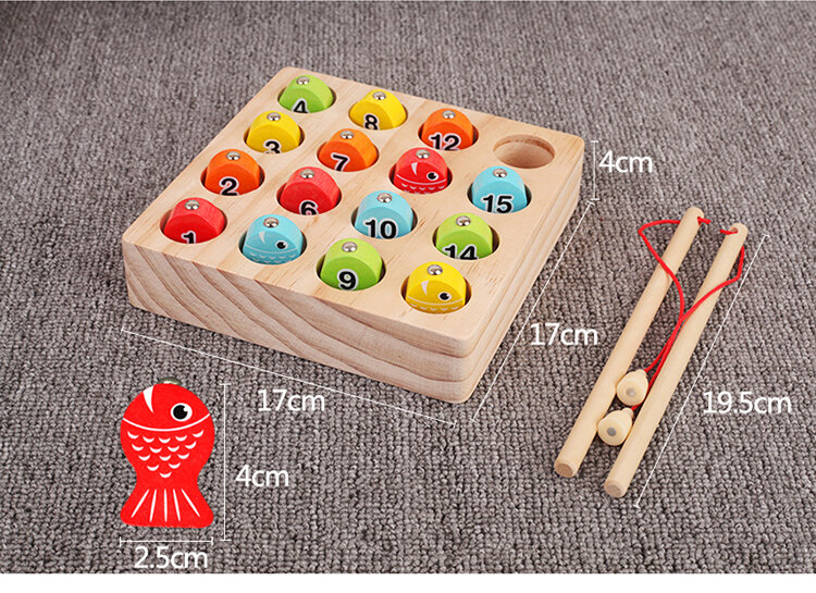ألعاب الأطفال الصيد لعب المغناطيسي الرقمية الصيد ألعاب خشبية للأطفال الرياضيات لعبة الذاكرة التدريب ما قبل المدرسة وسائل تعليمية التعليم