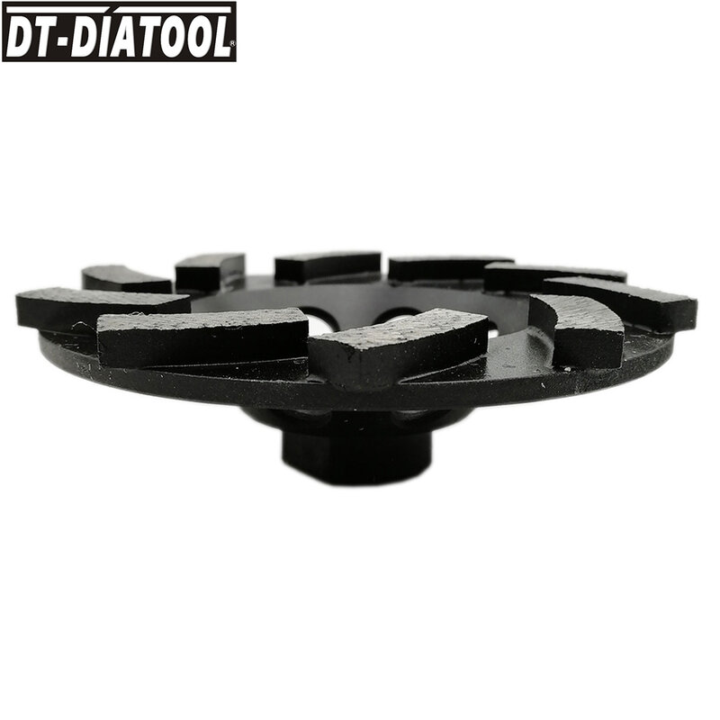 DT-DIATOOL Dia-عجلة ألماس مجزأة بخيط M14 مقاس 100 مللي متر/4 بوصة ، كأس طحن توربو ، حجر الجرانيت والرخام والخرسانة #4