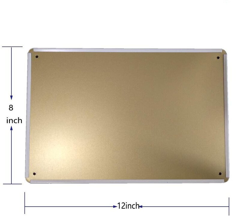 8 × 12 بوصة الألومنيوم معدن تسجيل-بطل العلامة التجارية البازلاء-نظرة خمر