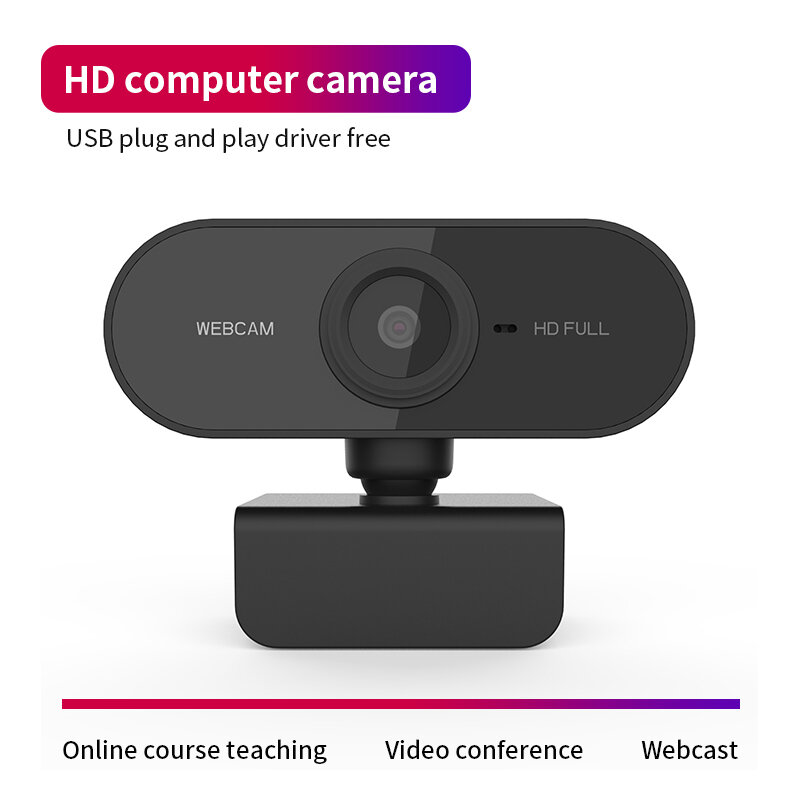 كاميرا ويب جديدة عالية الدقة 1080P ، كاميرا ويب للحاسوب مع ميكروفون ، كاميرات قابلة للتدوير للبث المباشر ، عمل مؤتمرات الاتصال بالفيديو