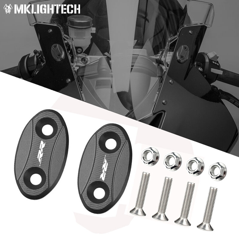Mklight tech مرآة ألومنيوم غطاء فتحة التوصيل غطاء الزخرفية مرآة مدفوعة مزيل لسيارات BMW S1000RR S 1000 RR 2009-2018 17 16 15