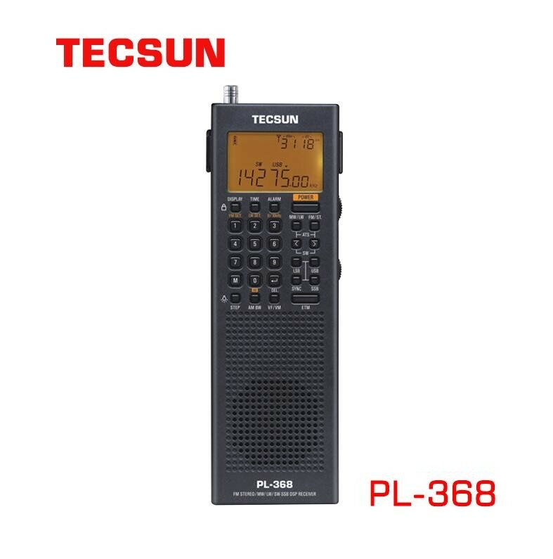الأصلي TECSUN PL-368 المحمولة DSP E FM-ستيريو MW SW SSB العالم الفرقة ستيريو راديو PL368 كامل الفرقة 64-108MHZ
