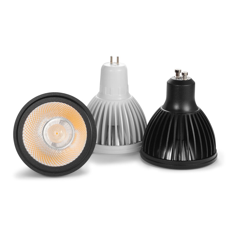 مصباح كشاف LED ، GU10 E2715W PAR20 ، قابل للتعتيم ، 110 فولت ، 220 فولت ، شكل أسود وأبيض ، مصباح سقف ، مصباح طاولة ، 10 قطعة