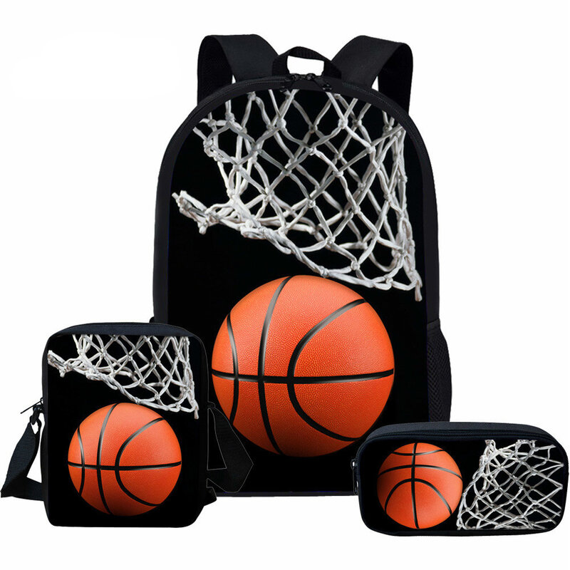 ثلاثية الأبعاد الكرتون كرة السلة الطباعة الفتيان حقيبة مدرسية الأطفال على ظهره الحقائب المدرسية الاطفال حقيبة ظهر الطالب 1-3 الصف لصبي