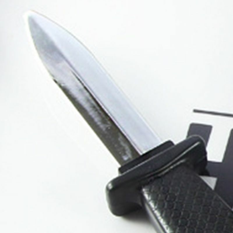 هالوين الطرف مزحة اللعب محاكاة البلاستيك الربيع قابل للسحب سكين وهمية Y4UD