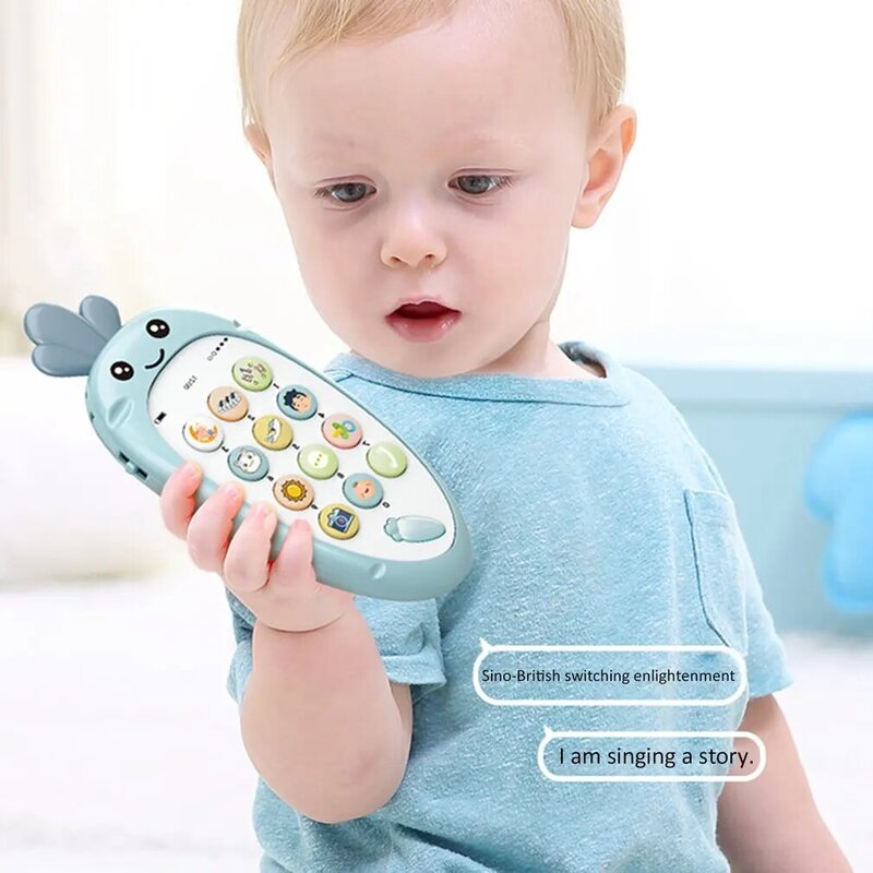 أطفال لعبة الهاتف المحمول متعددة الوظائف محاكاة الطفولة المبكرة لغز التعليمية شاشة تعمل باللمس الموسيقى لعبة الهاتف