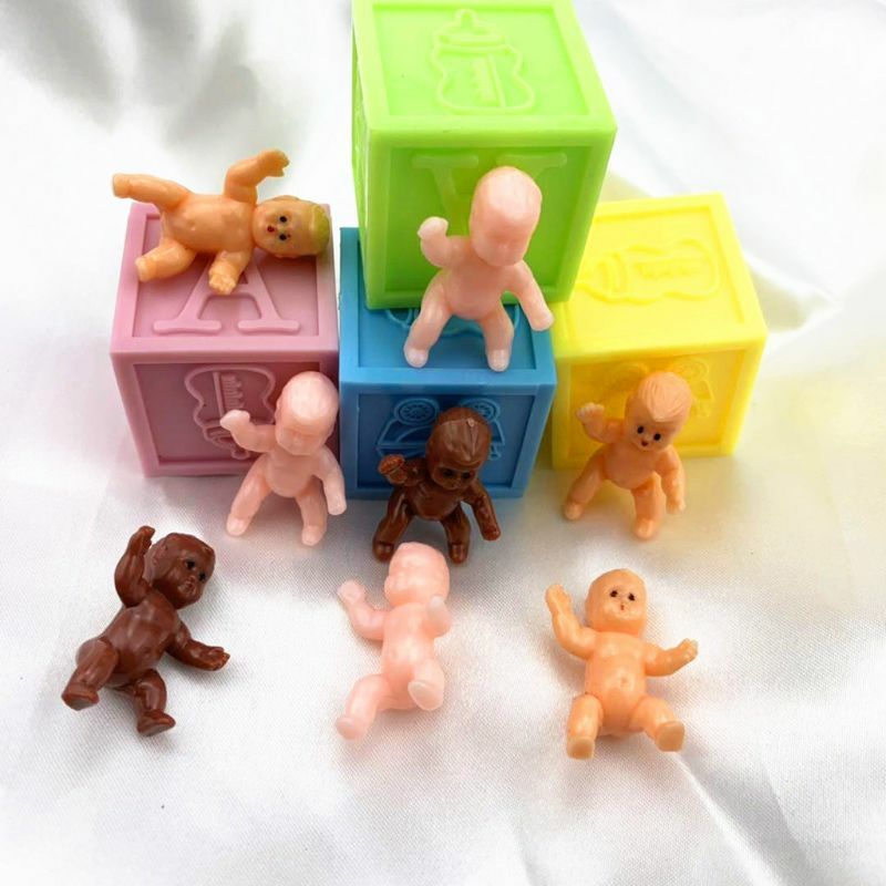 60 قطعة 1.2 "ألعاب بلاستيكية صغيرة الحمام لوازم لصالح الطفل لحوض استحمام استحمام الطفل ولعبة مكعبات الثلج