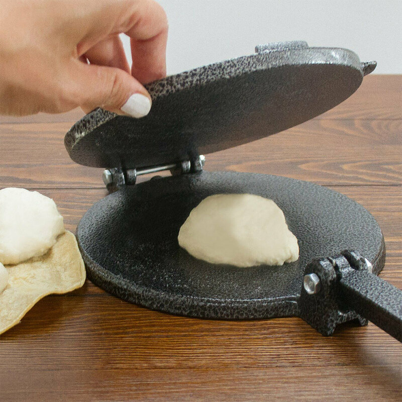 8 بوصة قالب ألومنيوم أدوات مطبخ منزلية أدوات خبز أدوات مطبخ مع مقبض صانع تورتيلا قابل للطي سهلة التنظيف المكسيك