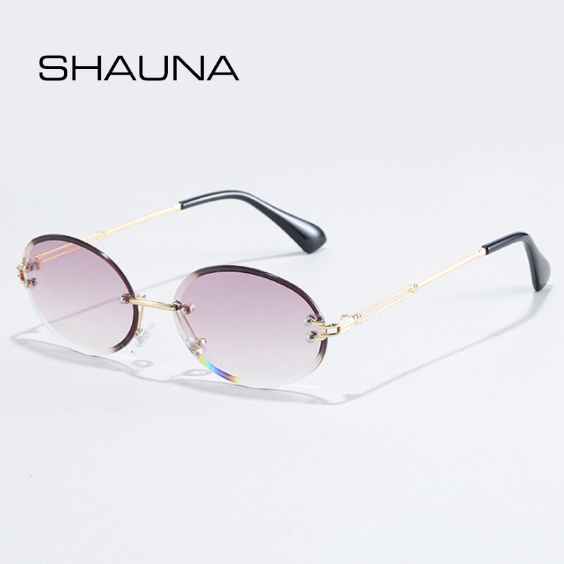 نظارات شمسية كلاسيكية بدون إطار من SHAUNA نظارات شمسية نسائية متدرجة UV400
