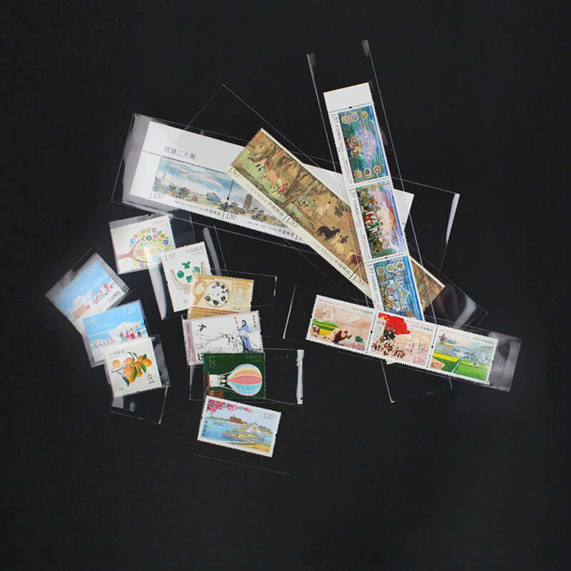 100 قطعة حقيبة شفافة واقية Opp مجموعة مجلد ألبوم هواة تحديد المواقع كتاب السائبة تذكرة جمع الطوابع