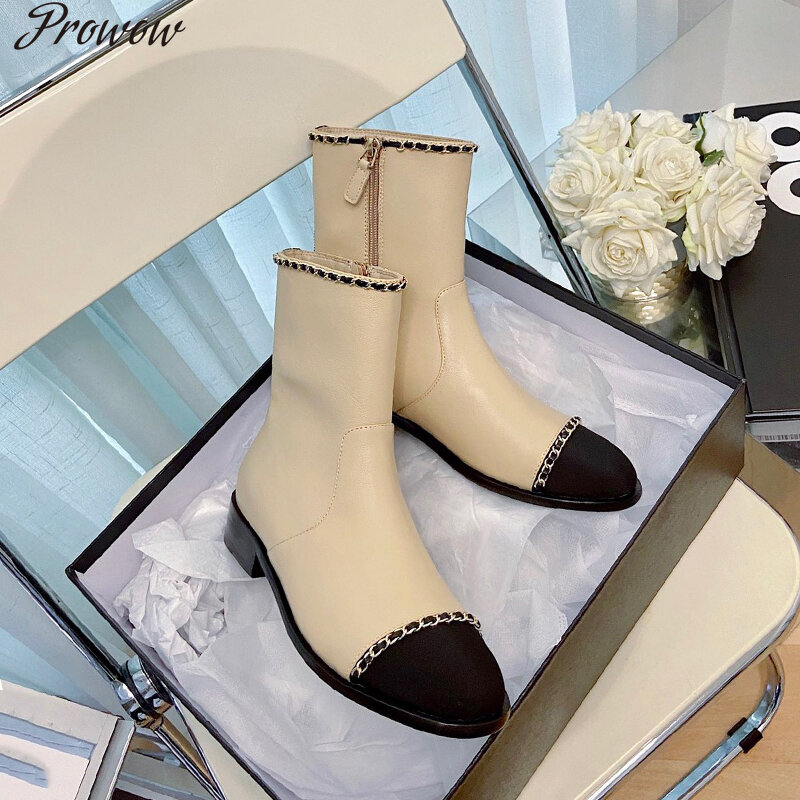 أحذية Prowow حذاء من الجلد الإناث منصة بيضاء 2021 أحذية نسائية