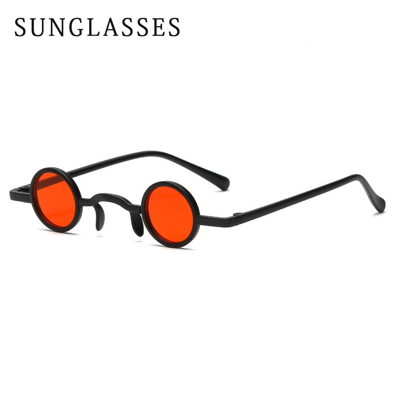 نظارة شمسية أنيقة بإطار مستدير RetroMen نظارات شمسية صغيرة بإطار صغير يمكن ارتداؤه في الشارع نظارة شمسية مرحة نظارة شمسية gafas de sol mujer