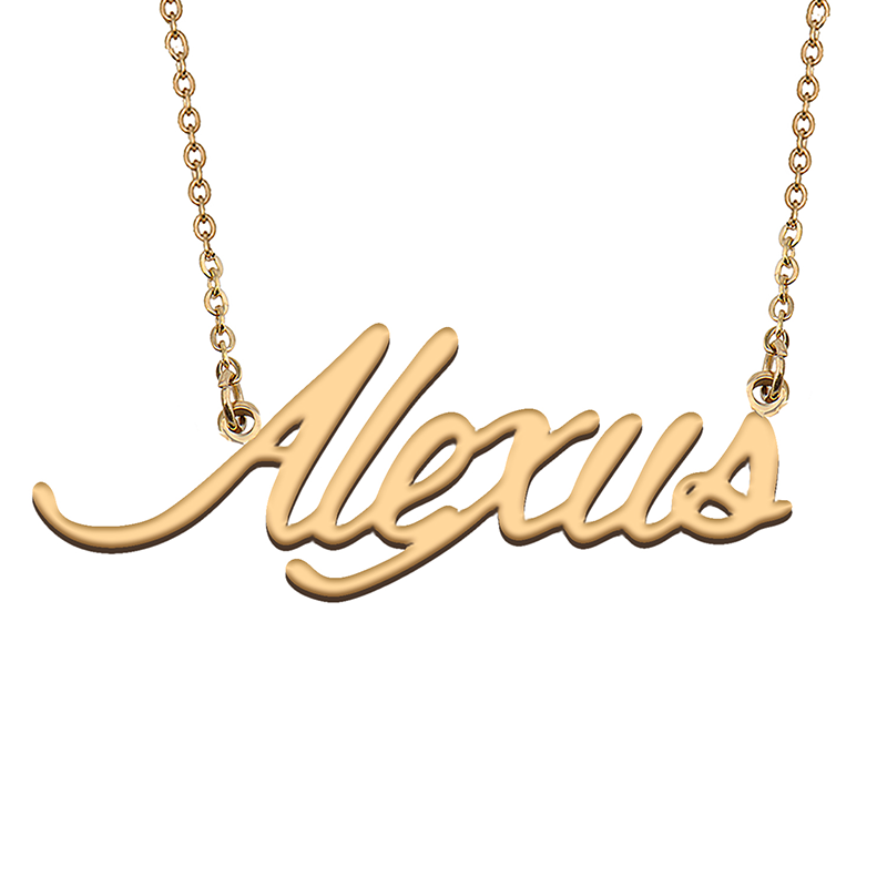 Alexus مخصص اسم قلادة مخصصة قلادة المختنق جواهر ذات طابع شخصي هدية للنساء الفتيات صديق عيد الميلاد الحاضر