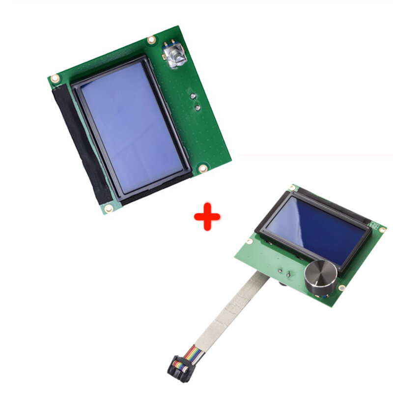 شاشة طابعة ثلاثية الأبعاد Koonovo 12864 شاشة عرض LCD لوحة تحكم ذكية ملحقات لندر 3 طابعات/CR-10/10S/S4/S5