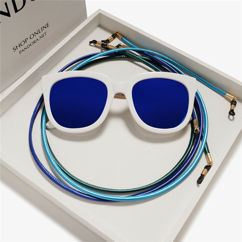 8 ألوان بولي Leather جلدية نظارات سلسلة نظارات للقراءة حبل حزام النظارات الشمسية الحبل حامل قلادة الفرقة اكسسوارات
