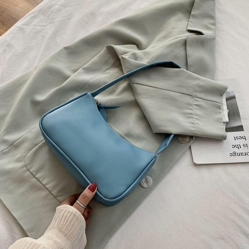 حقيبة يد نسائية أنيقة بتصميم سحّاب حقيبة يد نسائية لطيفة مضادة للسقوط حقيبة تحت الإبط حقائب بحمالات للنساء 2021