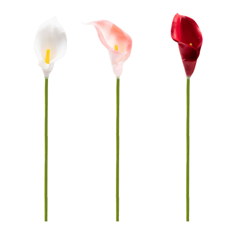 كالا زهرة باقة محاكاة الزهور البلاستيك قصاصات 3 ألوان الدعائم لحفل الزفاف رسيفراس التصوير بروسبتيون