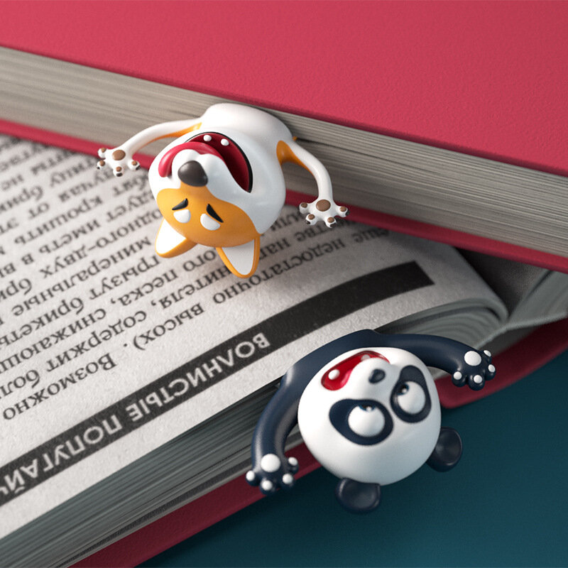 الإبداعية 3D ستيريو المرجعية لطيف الكرتون الحيوان علامة Kawaii القط الباندا المرجعية من صفحات الاطفال هدايا لوازم مكتبية المدرسة