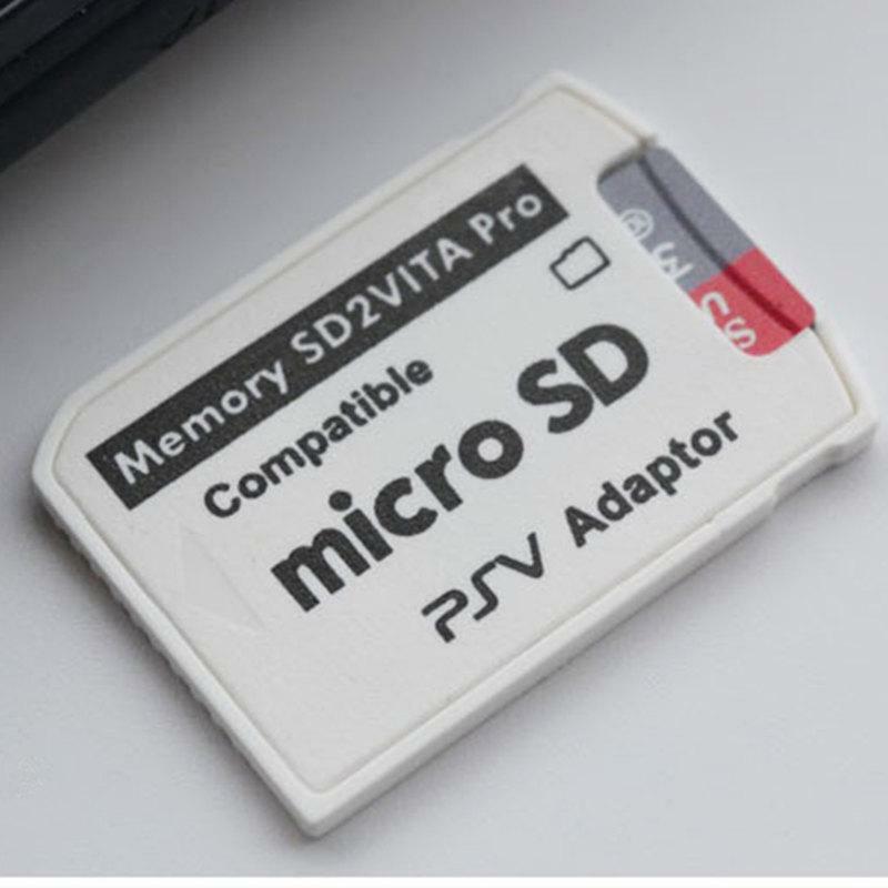 محول PSV Vita 1000/2000 TF حامل بطاقة 3.65 نظام SD قطعة بطاقة تحويل مجموعة 6.0 نسخة الألعاب تحكم محول