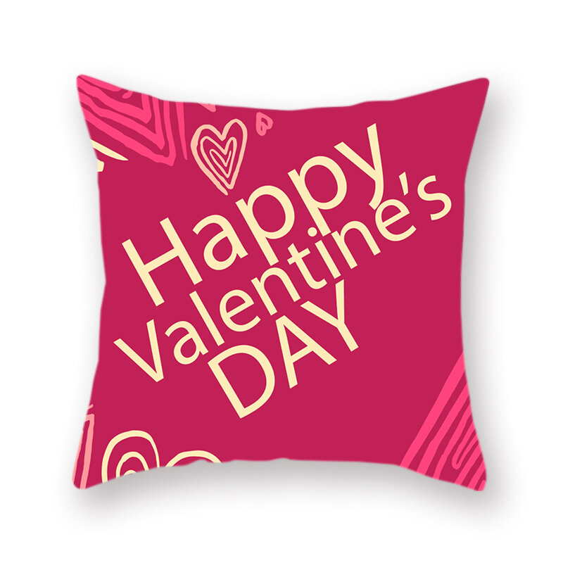 غطاء وسادة على شكل قلب وردي ، غطاء وسادة على شكل قلب ، ديكور منزلي لعيد الحب ، ناعم ومريح ، 45 × 45 سم