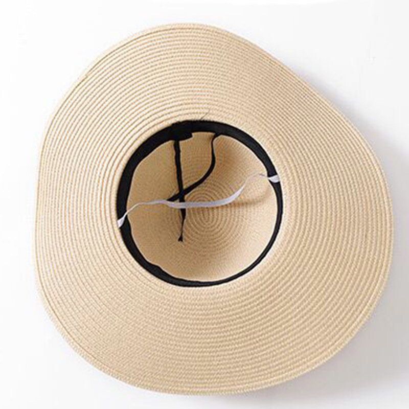 2019 جديد الصيف الإناث قبعة الشمس الشريط القوس بنما قبعات الشاطئ للنساء Chapeu Feminino Sombrero قبعة من القش المرن