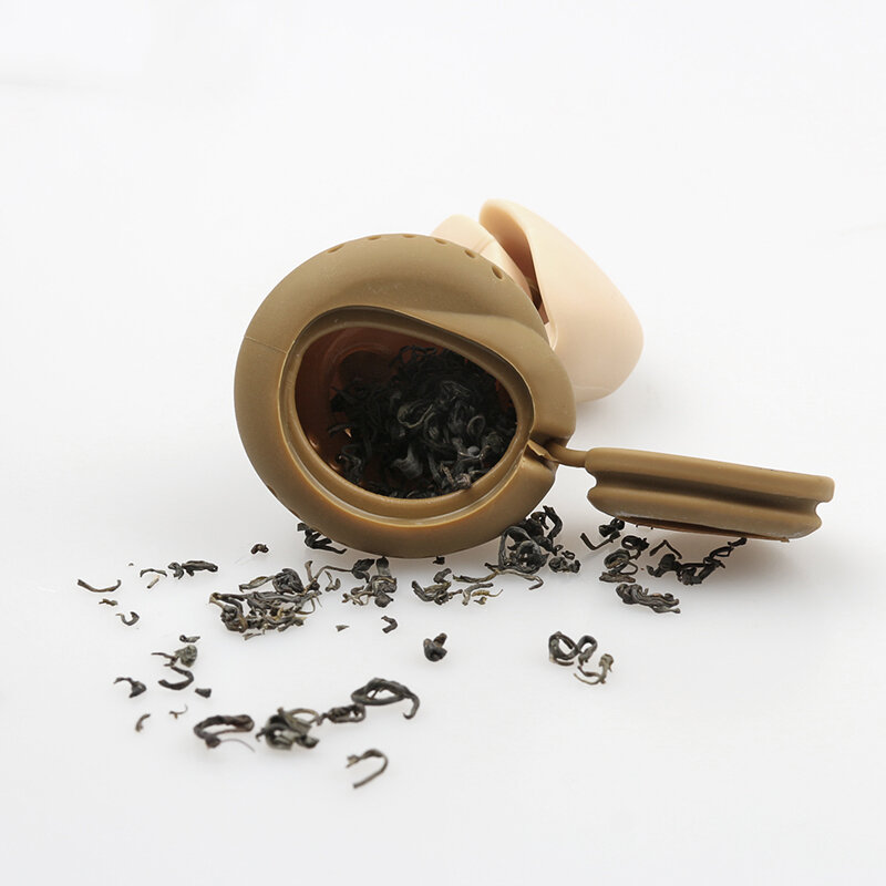 كيس شاي مرشح أنبوب شكل سيليكون الشاي اكسسوارات هالوين الإبداعية أنبوب مثيرة للاهتمام كيس شاي العشبية قابلة لإعادة الاستخدام تصفية الناشر