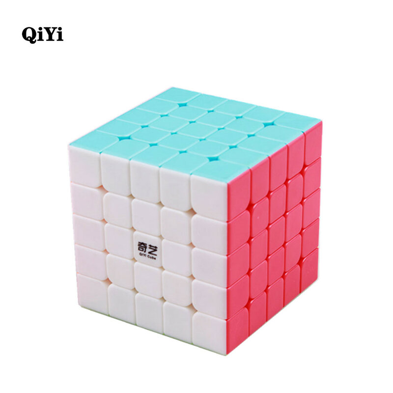 QIYI-Qizheng 5x5 Magic Speed Cube ، 5 طبقات ألغاز ، ملصق تعليمي احترافي ، ألعاب ماجيكو للأطفال