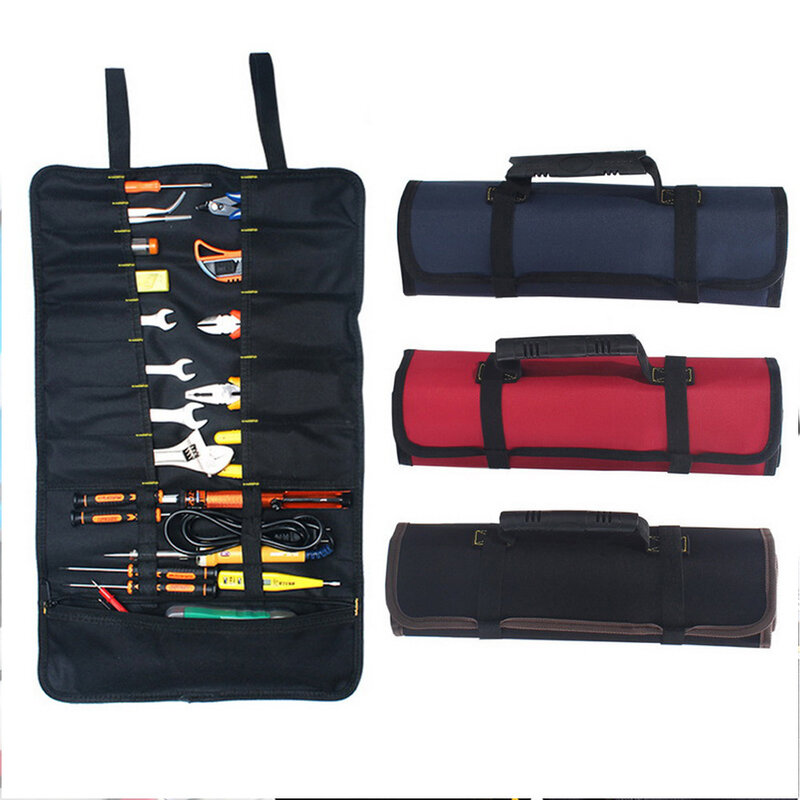 متعددة الوظائف الأسطوانة حقيبة أدوات أكسفورد قماش حقائب اليد العملية إزميل كهربائي حمل مجموعة أدوات أداة حزمة