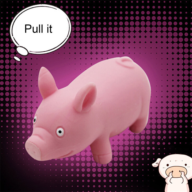 الوردي دمية على شكل خنزير تمتد قرصة استعادة آمنة خنزير الضغط لعبة تخفيف الضغط مكتب الضغط