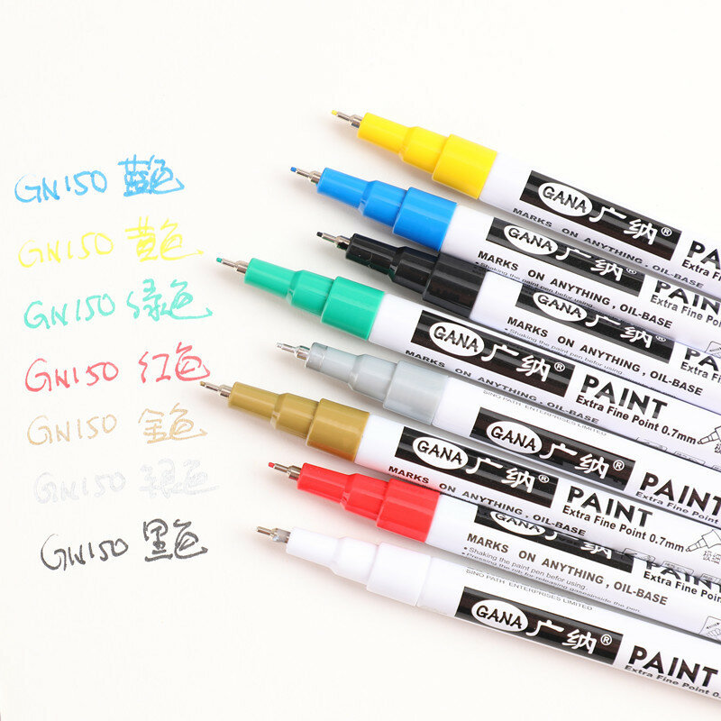 1 قطعة علامة معدنية 8 ألوان للاختيار 0.7 مللي متر اضافية غرامة نقطة قلم طلاء غير سامة قلم تحديد دائم لتقوم بها بنفسك أقلام تلوين