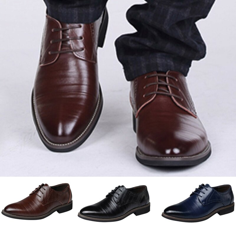 2021 رجال الأعمال الكلاسيكية الرسمي أحذية من الجلد موضة بلون حذاء مسطح خمر أكسفورد أحذية لل أحذية رجالي حجم 40-45