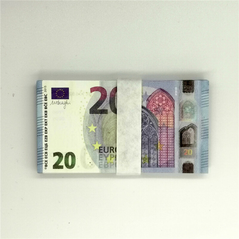 100 قطعة ، لعبة اليورو عرض السحر الدعائم المستخدمة ليست حقيقية