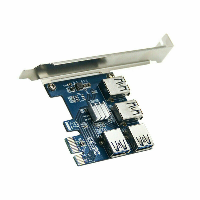 4-port PCI-E إلى USB محول PCI-E X1 إلى USB 3.0 حامل ممدد الكارت مجلس التعدين