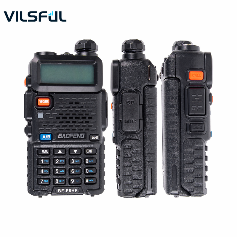 BaoFeng BF-F8HP (UV-5R 3rd الجنرال) 5 واط ثنائي النطاق راديو اتجاهين (136-174MHz VHF و 400-520MHz UHF) يتضمن عدة كاملة مع البطارية