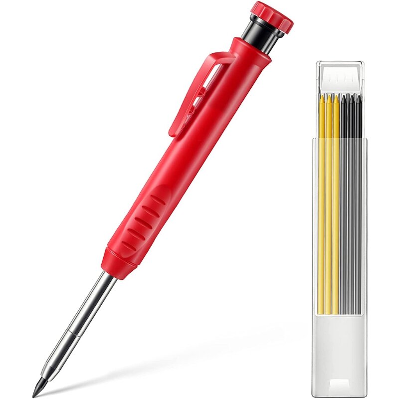N0HB الصلبة نجار مجموعة أقلام رصاص للبناء طويل الأنف حفرة عميقة الميكانيكية قلم رصاص علامة أداة وسم للنجار #2