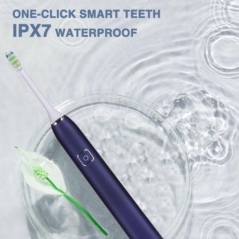 بويانكانج سونيك فرشاة أسنان كهربائية 5 طرق IPX7 مقاوم للماء الاستقرائي شحن 6 رؤساء قابلة للاستبدال دوبونت شعيرات BYK33
