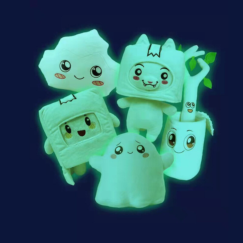 5 قطعة/المجموعة توهج في الظلام Lankybox أفخم ألعاب الدمى ماكر Boxy حزمة Ghosty روكي للإزالة الكرتون روبوت هدية الكريسماس