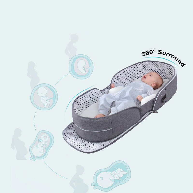 تنفس المحمولة النوم سرير بيبي سرير للطفل متعددة الوظائف السفر عش البعوض لحديثي الولادة سرير الطفل المحمولة ل سرير بيبي