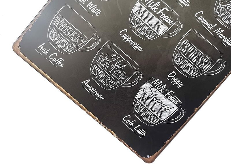 القهوة القائمة تعرف علبة قهوة الخاص بك تسجيل جدار ديكور ريترو المعادن بار حانة ملصق علامات معدنية 12X8 بوصة