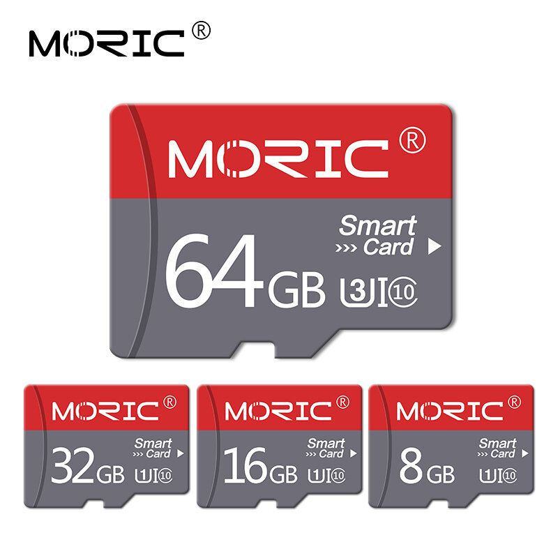 بطاقة ذاكرة Moric Micro SD للهاتف والكمبيوتر الشخصي ، 4 جيجابايت 8 جيجابايت 16 جيجابايت 32 جيجابايت 64 جيجابايت 128 جيجابايت 256 جيجابايت فئة 10 ، محول مجان...